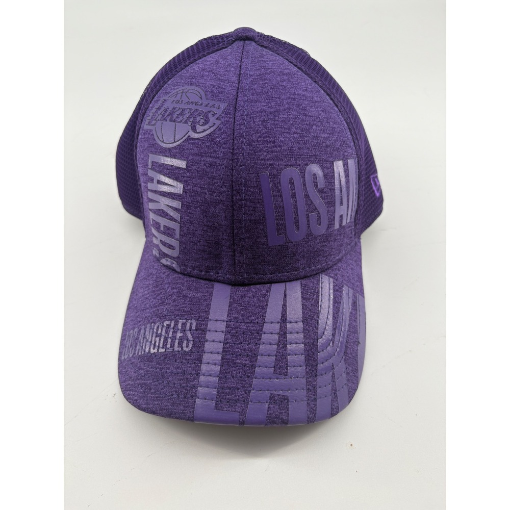 New Era 39THIRTY Los Angeles Lakers Purple Heather Mesh Stretch Fit Hat M/L